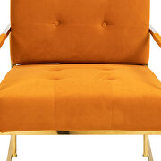 Orange fabric accent leisure rocking chair with stainless steel feet by La Spezia additional picture 8