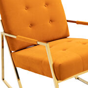 Orange fabric accent leisure rocking chair with stainless steel feet by La Spezia additional picture 9