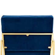 Navy fabric accent leisure rocking chair with stainless steel feet by La Spezia additional picture 7