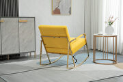 Yellow fabric accent leisure rocking chair with stainless steel feet by La Spezia additional picture 5