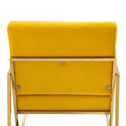 Yellow fabric accent leisure rocking chair with stainless steel feet by La Spezia additional picture 6