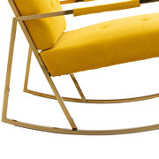 Yellow fabric accent leisure rocking chair with stainless steel feet by La Spezia additional picture 8