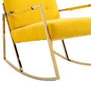 Yellow fabric accent leisure rocking chair with stainless steel feet by La Spezia additional picture 9