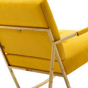 Yellow fabric accent leisure rocking chair with stainless steel feet by La Spezia additional picture 10