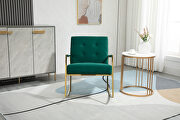 Emerald fabric accent leisure rocking chair with stainless steel feet by La Spezia additional picture 3