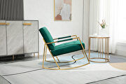 Emerald fabric accent leisure rocking chair with stainless steel feet by La Spezia additional picture 5