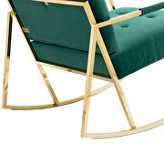 Emerald fabric accent leisure rocking chair with stainless steel feet by La Spezia additional picture 6