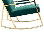 Emerald fabric accent leisure rocking chair with stainless steel feet by La Spezia additional picture 8