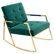 Emerald fabric accent leisure rocking chair with stainless steel feet by La Spezia additional picture 9