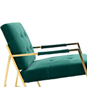 Emerald fabric accent leisure rocking chair with stainless steel feet by La Spezia additional picture 10