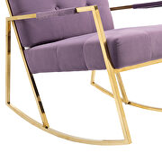 Purple fabric accent leisure rocking chair with stainless steel  feet by La Spezia additional picture 13