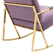 Purple fabric accent leisure rocking chair with stainless steel  feet by La Spezia additional picture 7