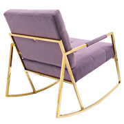 Purple fabric accent leisure rocking chair with stainless steel  feet by La Spezia additional picture 8