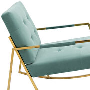 Mint green fabric accent leisure rocking chair with stainless steel feet by La Spezia additional picture 11