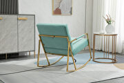 Mint green fabric accent leisure rocking chair with stainless steel feet by La Spezia additional picture 3