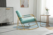 Mint green fabric accent leisure rocking chair with stainless steel feet by La Spezia additional picture 4