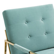 Mint green fabric accent leisure rocking chair with stainless steel feet by La Spezia additional picture 6