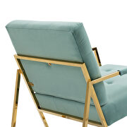Mint green fabric accent leisure rocking chair with stainless steel feet by La Spezia additional picture 8