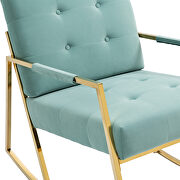 Mint green fabric accent leisure rocking chair with stainless steel feet by La Spezia additional picture 10