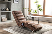Coffee linen modern chaise lounge chair by La Spezia additional picture 11
