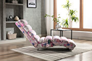 Pink flower linen modern chaise lounge chair by La Spezia additional picture 11