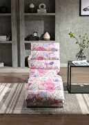 Pink flower linen modern chaise lounge chair by La Spezia additional picture 3