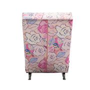 Pink flower linen modern chaise lounge chair by La Spezia additional picture 6