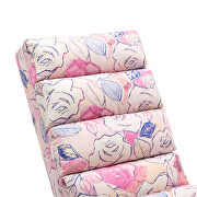 Pink flower linen modern chaise lounge chair by La Spezia additional picture 8