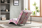 Pink flower linen modern chaise lounge chair by La Spezia additional picture 10