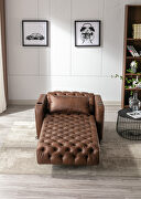Brown high-quality fabric leisure barry sofa by La Spezia additional picture 3