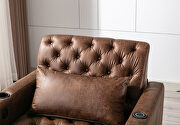 Brown high-quality fabric leisure barry sofa by La Spezia additional picture 4