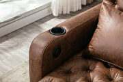 Brown high-quality fabric leisure barry sofa by La Spezia additional picture 8