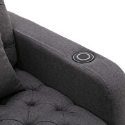 Dark gray high-quality fabric leisure barry sofa by La Spezia additional picture 13