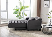 Dark gray high-quality fabric leisure barry sofa by La Spezia additional picture 7