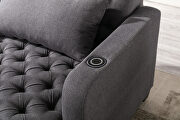 Dark gray high-quality fabric leisure barry sofa by La Spezia additional picture 8