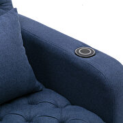 Navy high-quality fabric leisure barry sofa by La Spezia additional picture 9