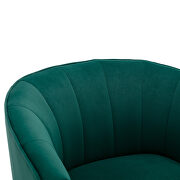 Green velvet fabric accent leisure chair with golden feet by La Spezia additional picture 11
