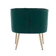 Green velvet fabric accent leisure chair with golden feet by La Spezia additional picture 4