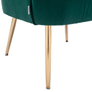 Green velvet fabric accent leisure chair with golden feet by La Spezia additional picture 6