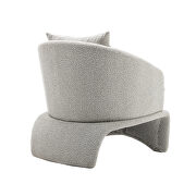 High-quality fabric leisure chair in light gray by La Spezia additional picture 12