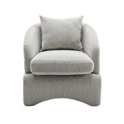 High-quality fabric leisure chair in light gray by La Spezia additional picture 4
