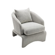 High-quality fabric leisure chair in light gray by La Spezia additional picture 6