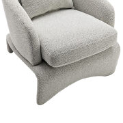 High-quality fabric leisure chair in light gray by La Spezia additional picture 8