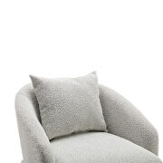 High-quality fabric leisure chair in light gray by La Spezia additional picture 10