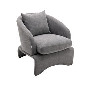 High-quality fabric leisure chair in dark gray by La Spezia additional picture 3