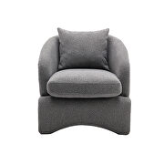 High-quality fabric leisure chair in dark gray by La Spezia additional picture 10