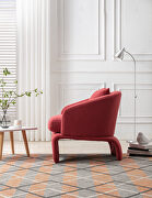 High-quality fabric leisure chair in red by La Spezia additional picture 2