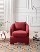 High-quality fabric leisure chair in red by La Spezia additional picture 11