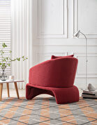 High-quality fabric leisure chair in red by La Spezia additional picture 5