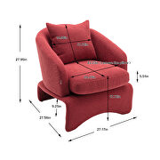 High-quality fabric leisure chair in red by La Spezia additional picture 6